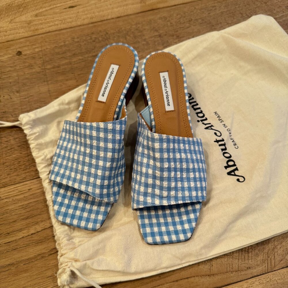 About Arianne Gingham Mules